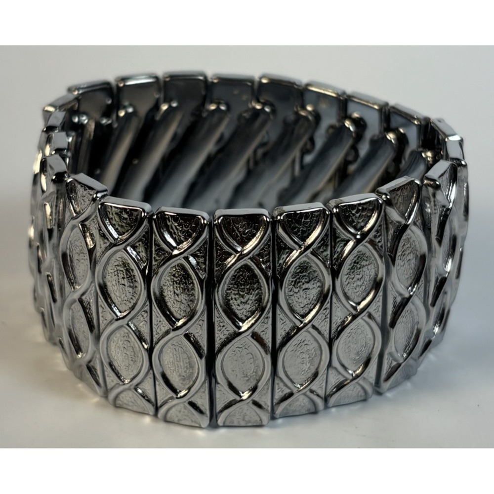 Vintage Bracelet‎ Silver Tone Metal Japan Expansion Gorgeous Mid Century